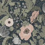 A-Street Prints Anemone Navy Floral Wallpaper | Wallpaper Twins A-Street Prints Anemone Navy Floral Wallpaper - SKU 4080-44103