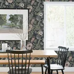 A-Street Prints Anemone Navy Floral Wallpaper | Wallpaper Twins A-Street Prints Anemone Navy Floral Wallpaper - SKU 4080-44103