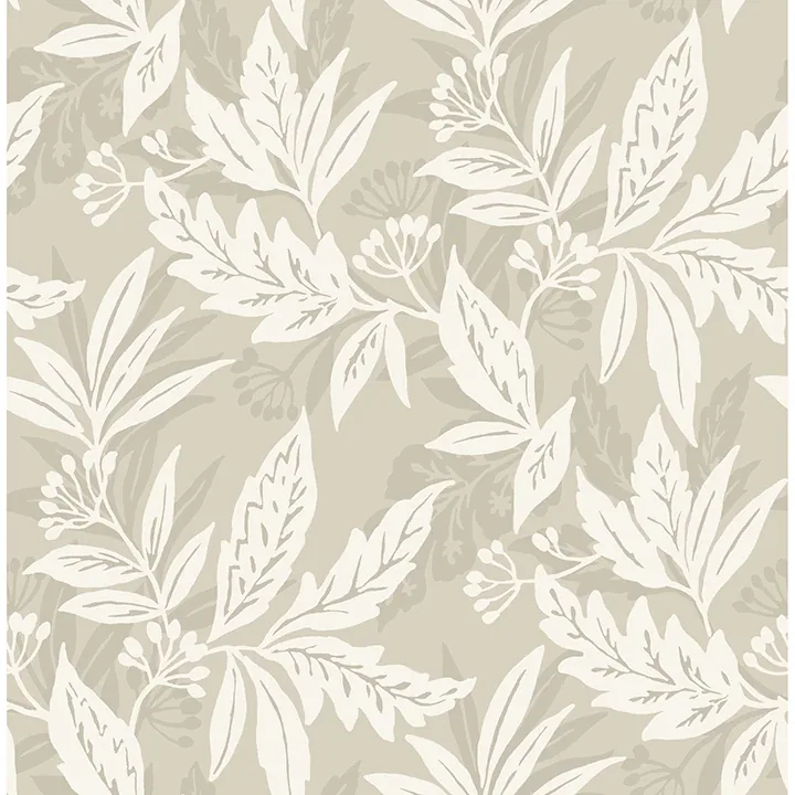 A-Street Prints Anita Beige Woodland Floral Wallpaper - SKU 4155-27328