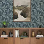 A-Street Prints Anita Teal Woodland Floral Wallpaper - SKU 4155-27325