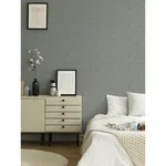 A-Street Prints Anna Dark Blue Fern Trail Wallpaper - SKU 2999-55032