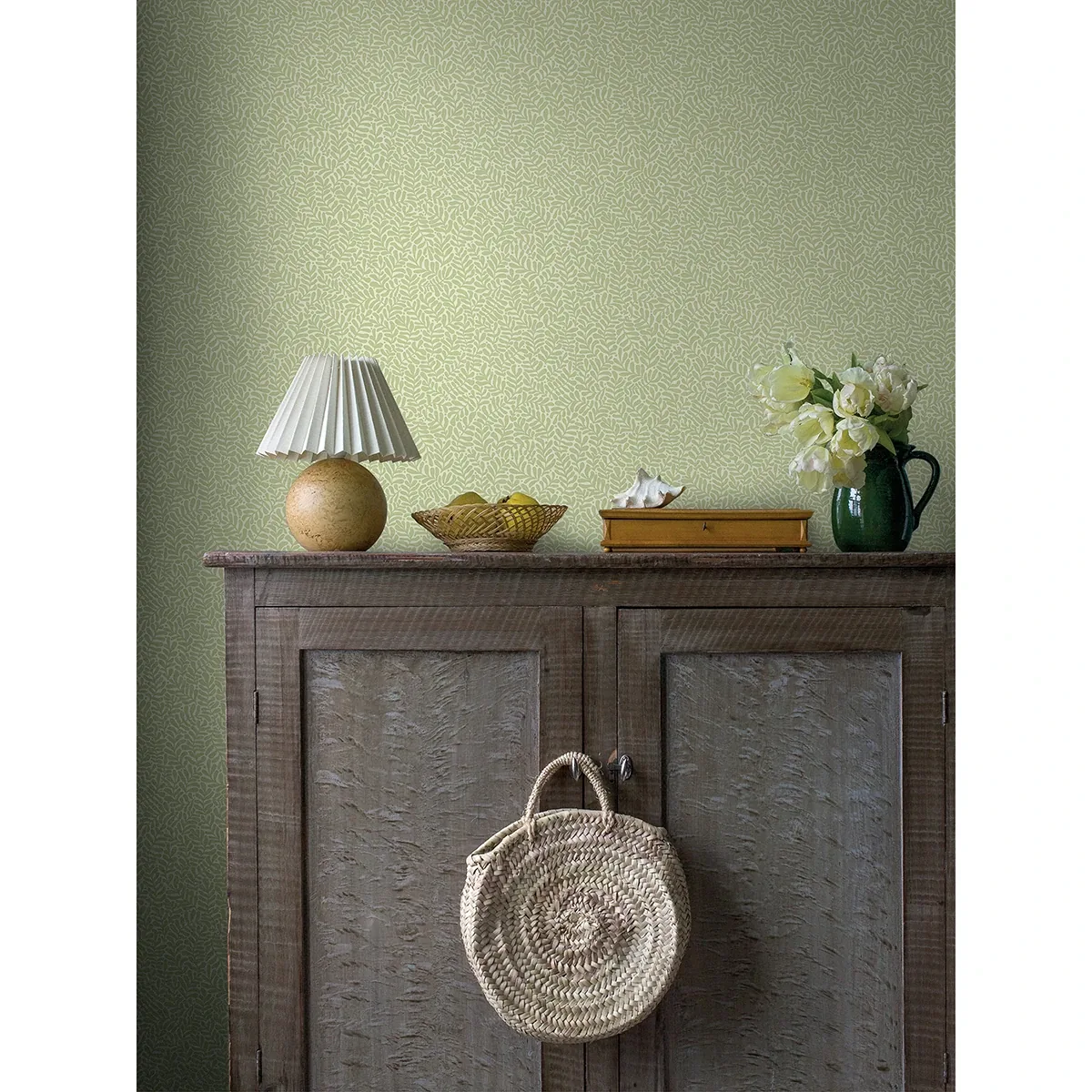 A-Street Prints Anna Light Green Fern Trail Wallpaper - SKU 2999-55001