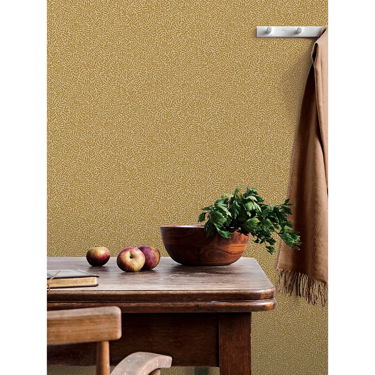 A-Street Prints Anna Mustard Fern Trail Wallpaper - SKU 2999-55003