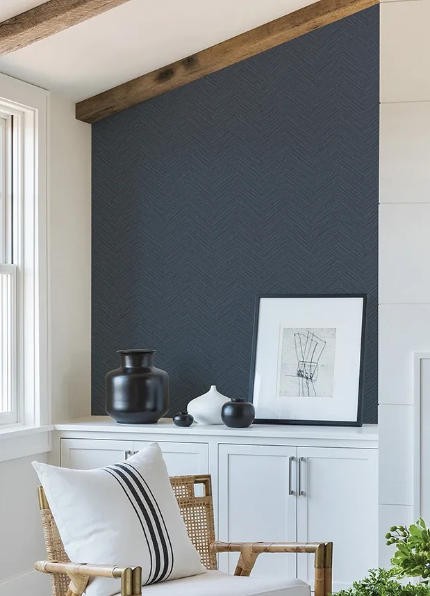 A-Street Prints Apex Blue Weave Wallpaper - SKU 2988-70402