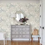 A-Street Prints Aqua Peony Tree Wallpaper - SKU 2785-24832