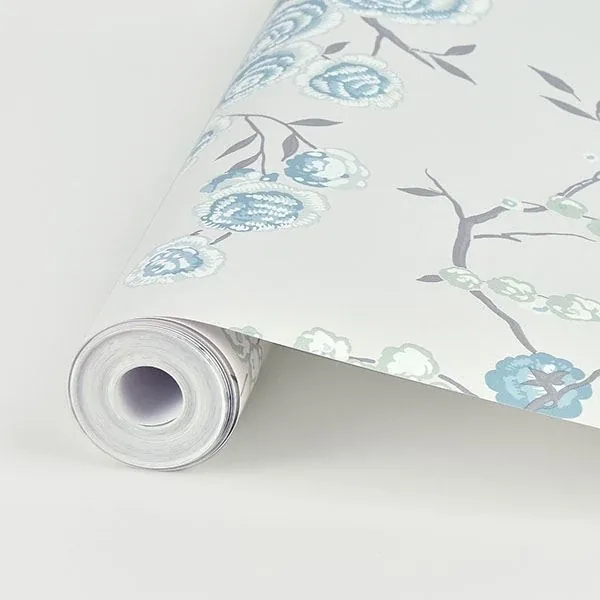 A-Street Prints Aqua Peony Tree Wallpaper - SKU 2785-24832