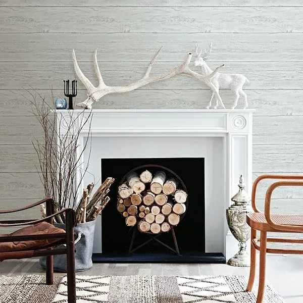 A-Street Prints Aqua White Washed Boards Wallpaper - SKU 2701-22325