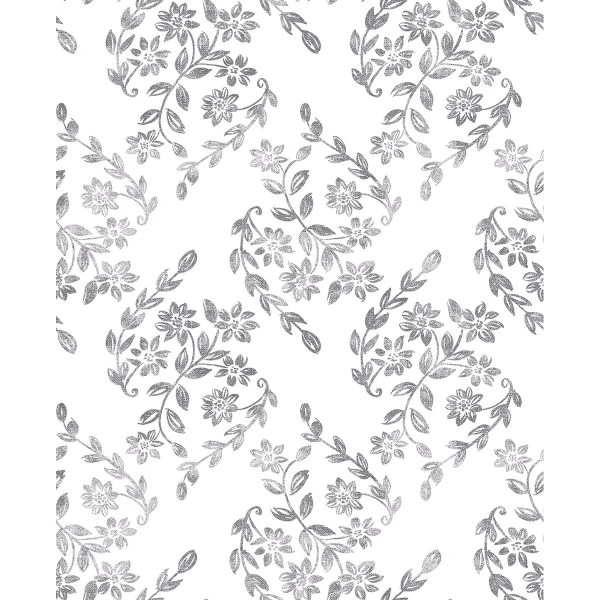 A-Street Prints Arabesque Grey Floral Trail Wallpaper - SKU 2901-25429