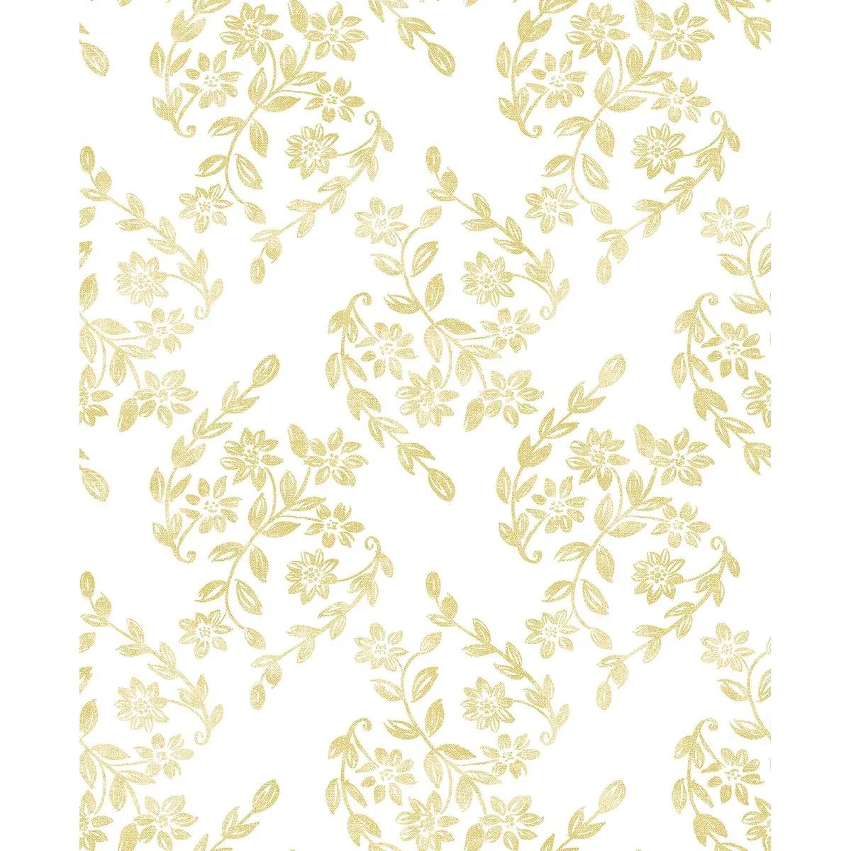 2901-25430 | Arabesque Mustard Floral Trail Wallpaper