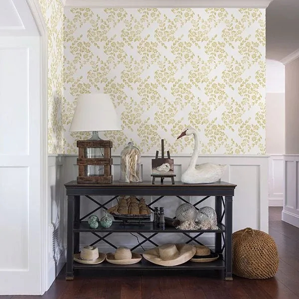 A-Street Prints Arabesque Mustard Floral Trail Wallpaper | Wallpaper Twins A-Street Prints Arabesque Mustard Floral Trail Wallpaper - SKU 2901-25430
