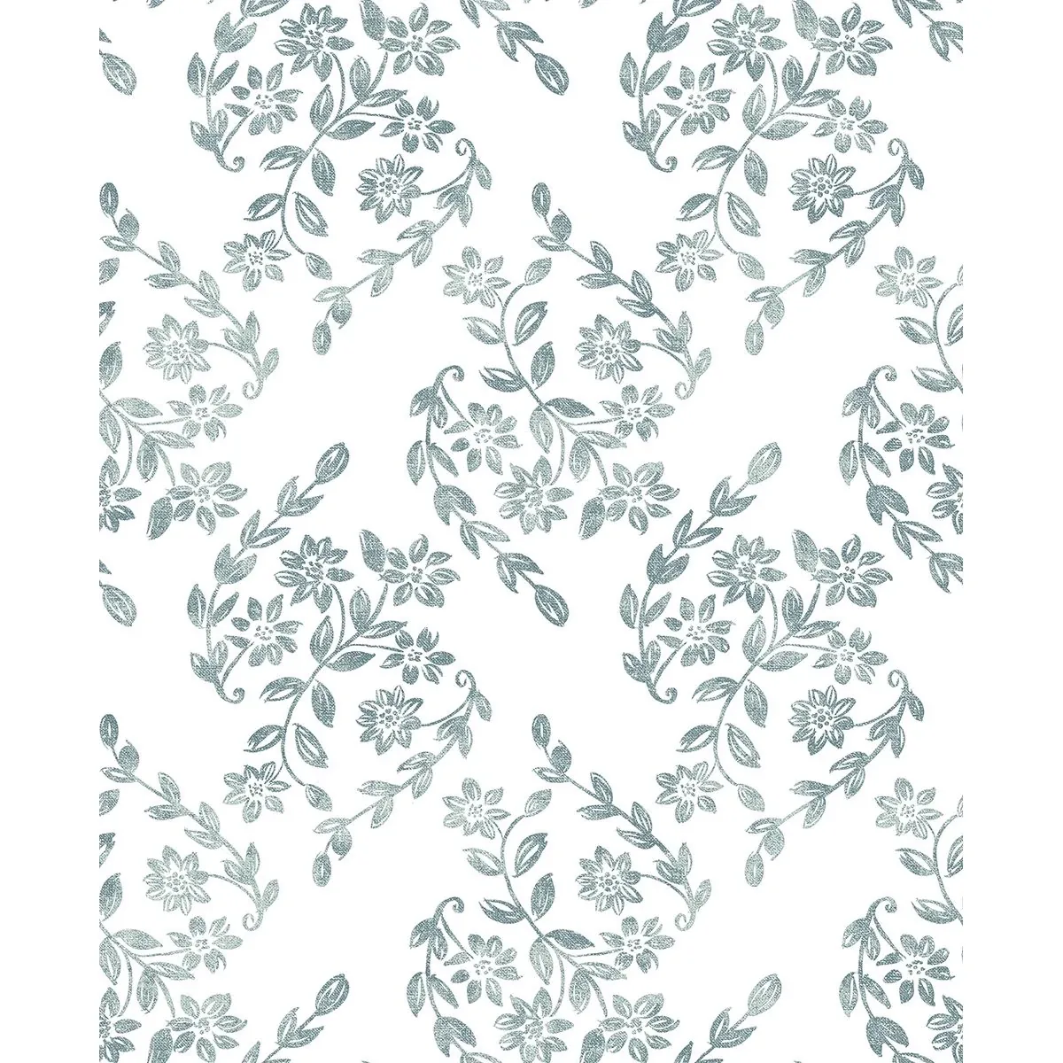 2901-25431 | Arabesque Teal Floral Trail Wallpaper