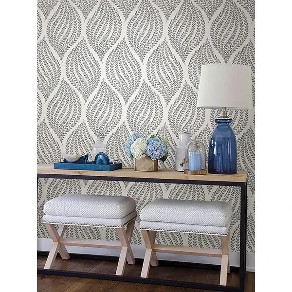 A-Street Prints Arboretum Fog Leaves Wallpaper | Wallpaper Twins A-Street Prints Arboretum Fog Leaves Wallpaper - SKU 2656-004062