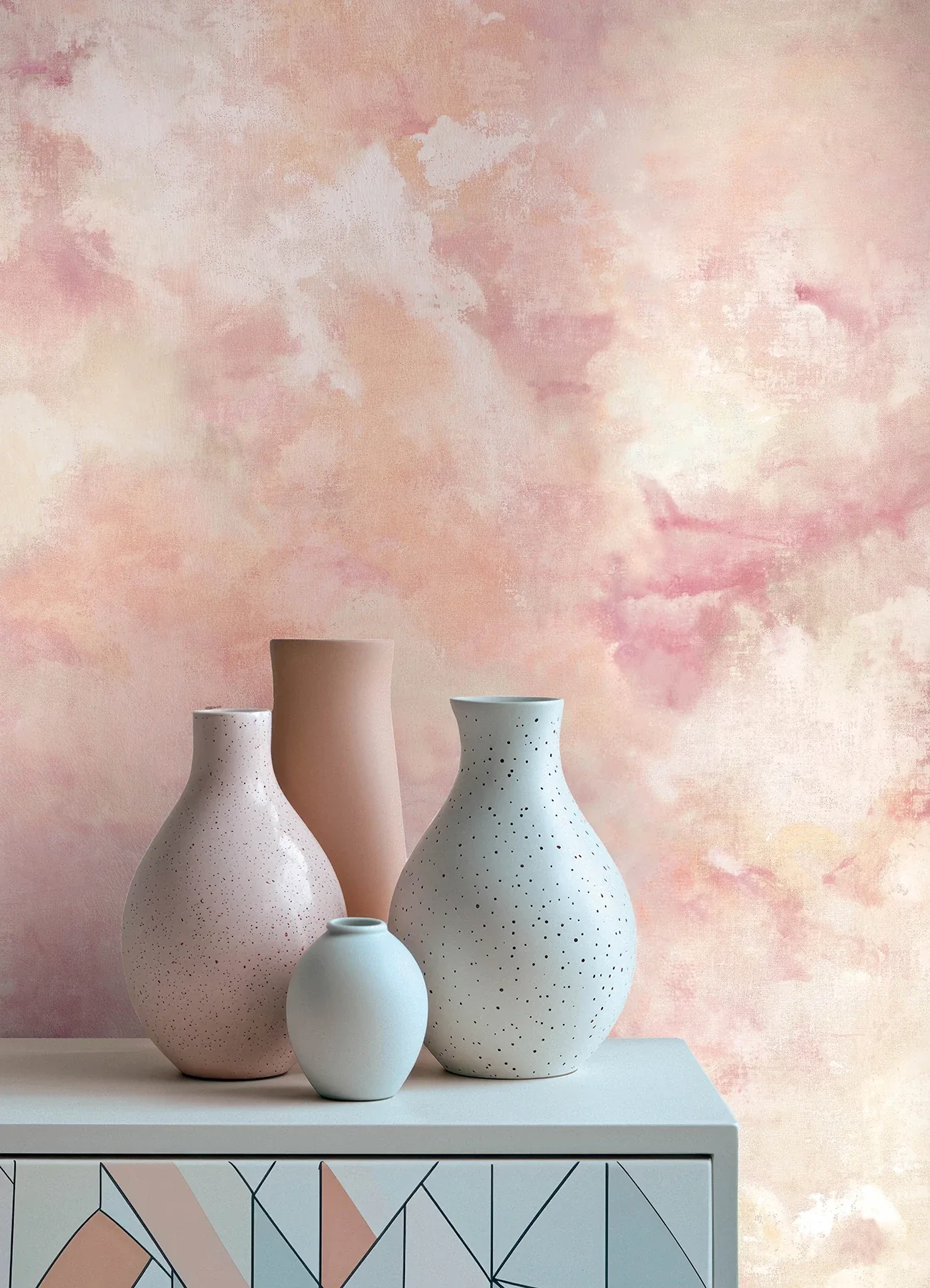 A-Street Prints Aria Pink Abstract Wallpaper - SKU 4193-7461