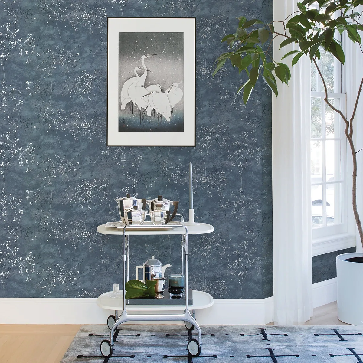 A-Street Prints Arian Blue Inkburst Wallpaper - SKU 4019-86429