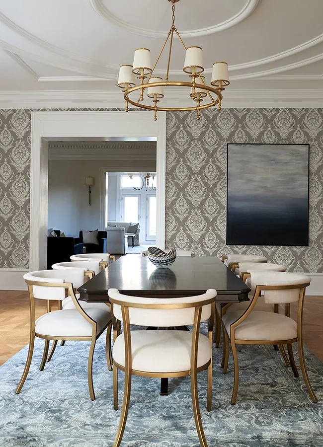 A-Street Prints Arlie Grey Botanical Damask Wallpaper - SKU 4120-26816