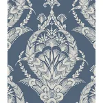 A-Street Prints Arlie Indigo Botanical Damask Wallpaper - SKU 4120-26817