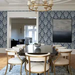 A-Street Prints Arlie Indigo Botanical Damask Wallpaper - SKU 4120-26817
