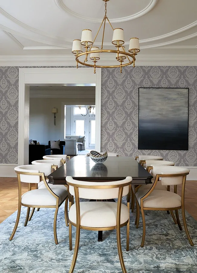 A-Street Prints Arlie Lavender Botanical Damask Wallpaper | Wallpaper Twins A-Street Prints Arlie Lavender Botanical Damask Wallpaper - SKU 4120-26820