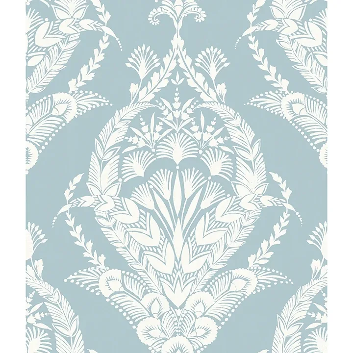 A-Street Prints Arlie Light Blue Botanical Damask Wallpaper - SKU 4120-26819