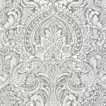 A-Street Prints Artemis Platinum Damask Wallpaper - SKU 2976-86444