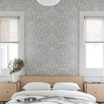 A-Street Prints Artemis Platinum Damask Wallpaper - SKU 2976-86444