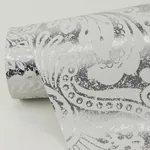 A-Street Prints Artemis Platinum Floral Damask Wallpaper | Wallpaper Twins A-Street Prints Artemis Platinum Floral Damask Wallpaper - SKU 4019-86444