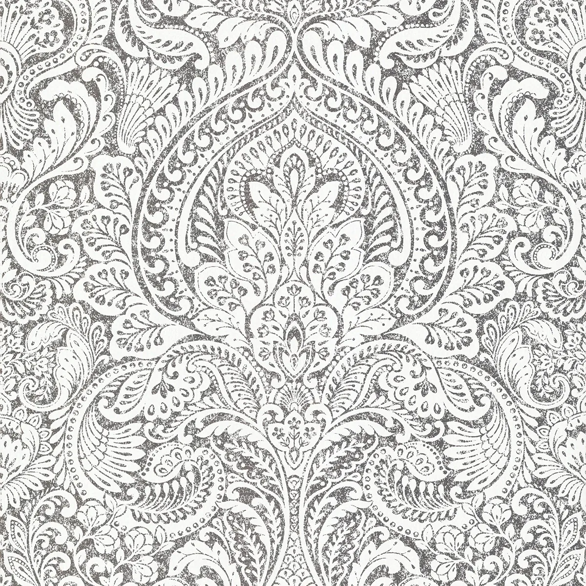 A-Street Prints Artemis Platinum Floral Damask Wallpaper | Wallpaper Twins A-Street Prints Artemis Platinum Floral Damask Wallpaper - SKU 4019-86444