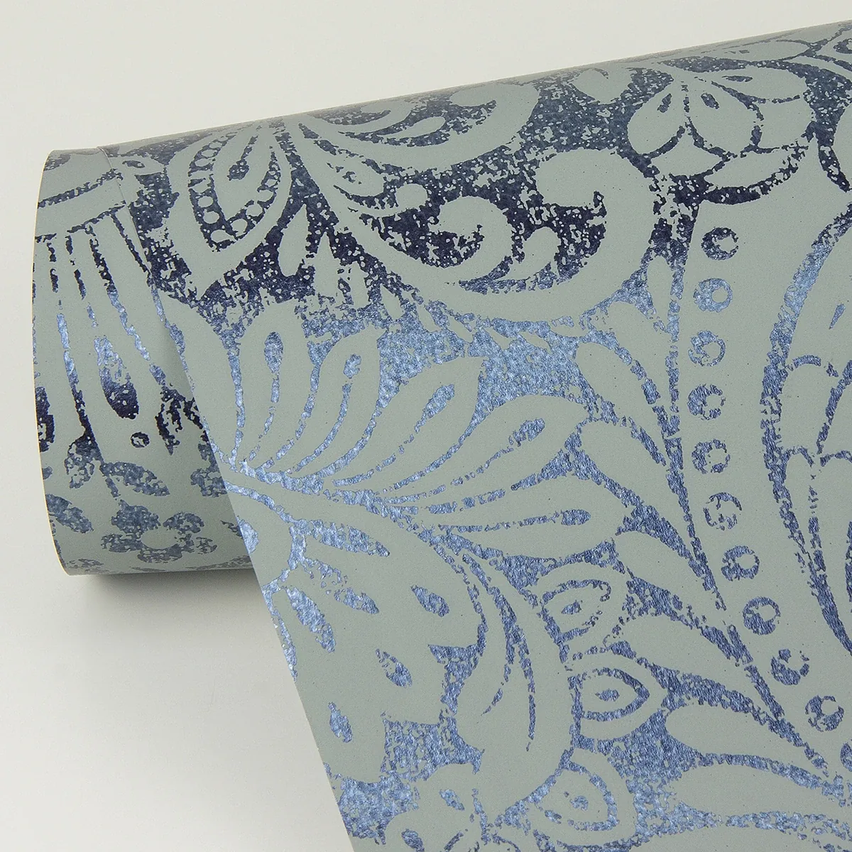 A-Street Prints Artemis Sapphire Floral Damask Wallpaper - SKU 4019-86442
