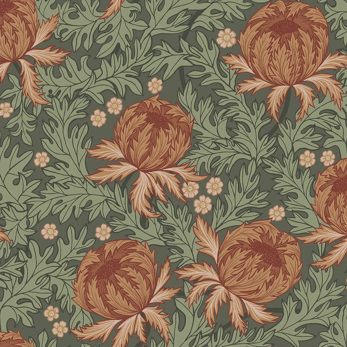 A-Street Prints Arthur Green Thistle Wallpaper - SKU 2999-39028