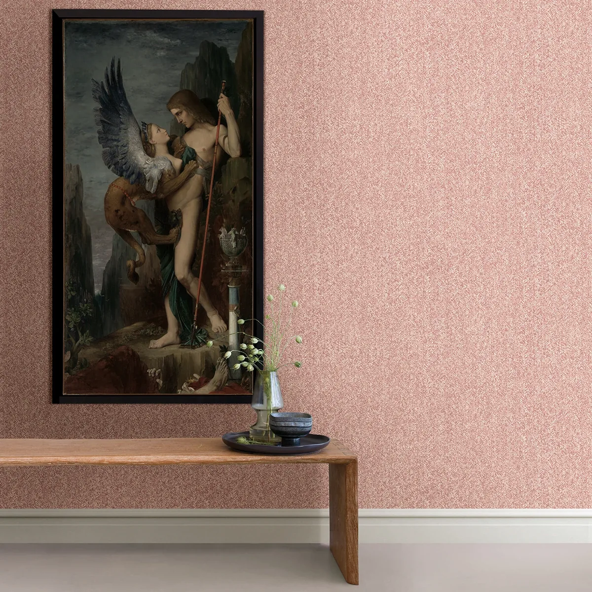 A-Street Prints Ashbee Burgundy Tweed Wallpaper - SKU 2970-26165