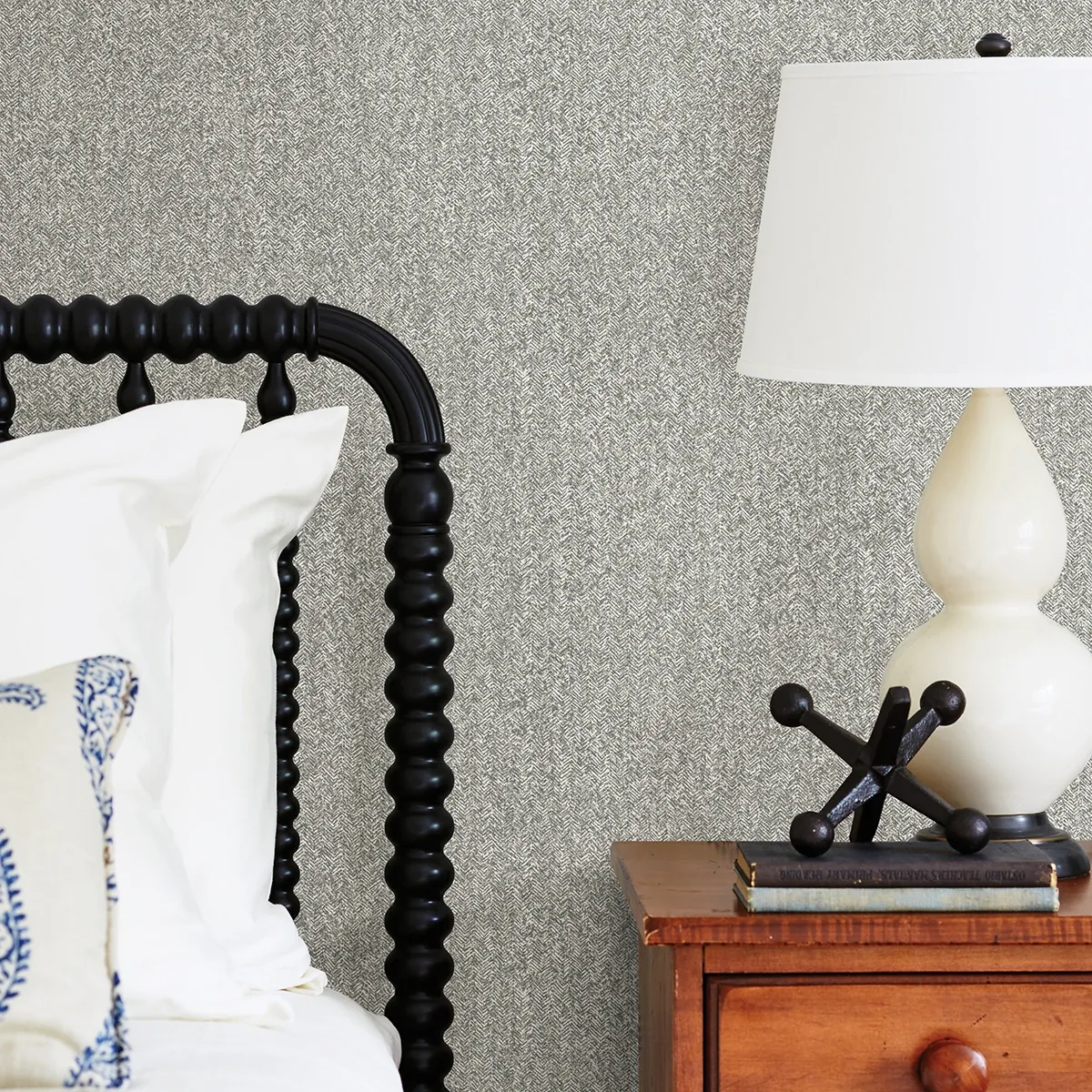 A-Street Prints Ashbee Dark Grey Tweed Wallpaper | Wallpaper Twins A-Street Prints Ashbee Dark Grey Tweed Wallpaper - SKU 2970-26163