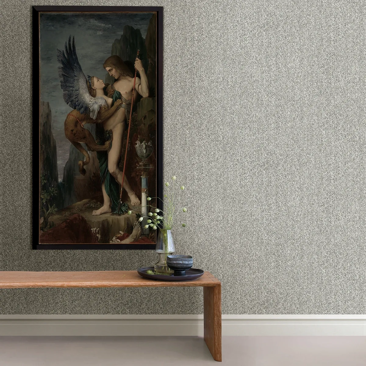 A-Street Prints Ashbee Dark Grey Tweed Wallpaper | Wallpaper Twins A-Street Prints Ashbee Dark Grey Tweed Wallpaper - SKU 2970-26163