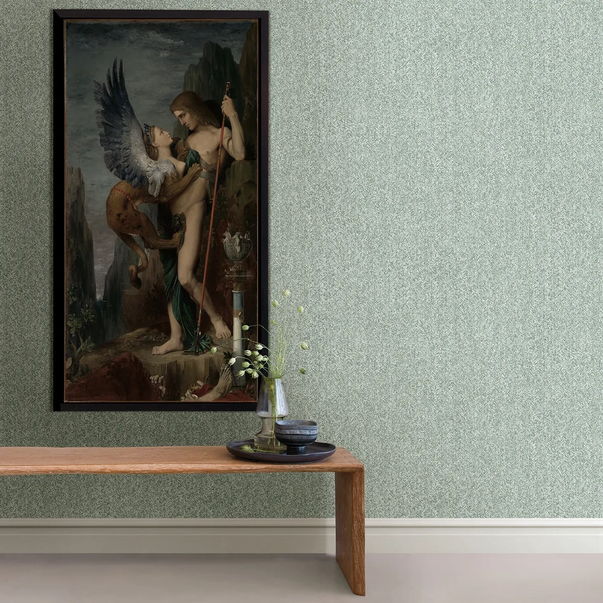 A-Street Prints Ashbee Green Tweed Wallpaper | Wallpaper Twins A-Street Prints Ashbee Green Tweed Wallpaper - SKU 2970-26164