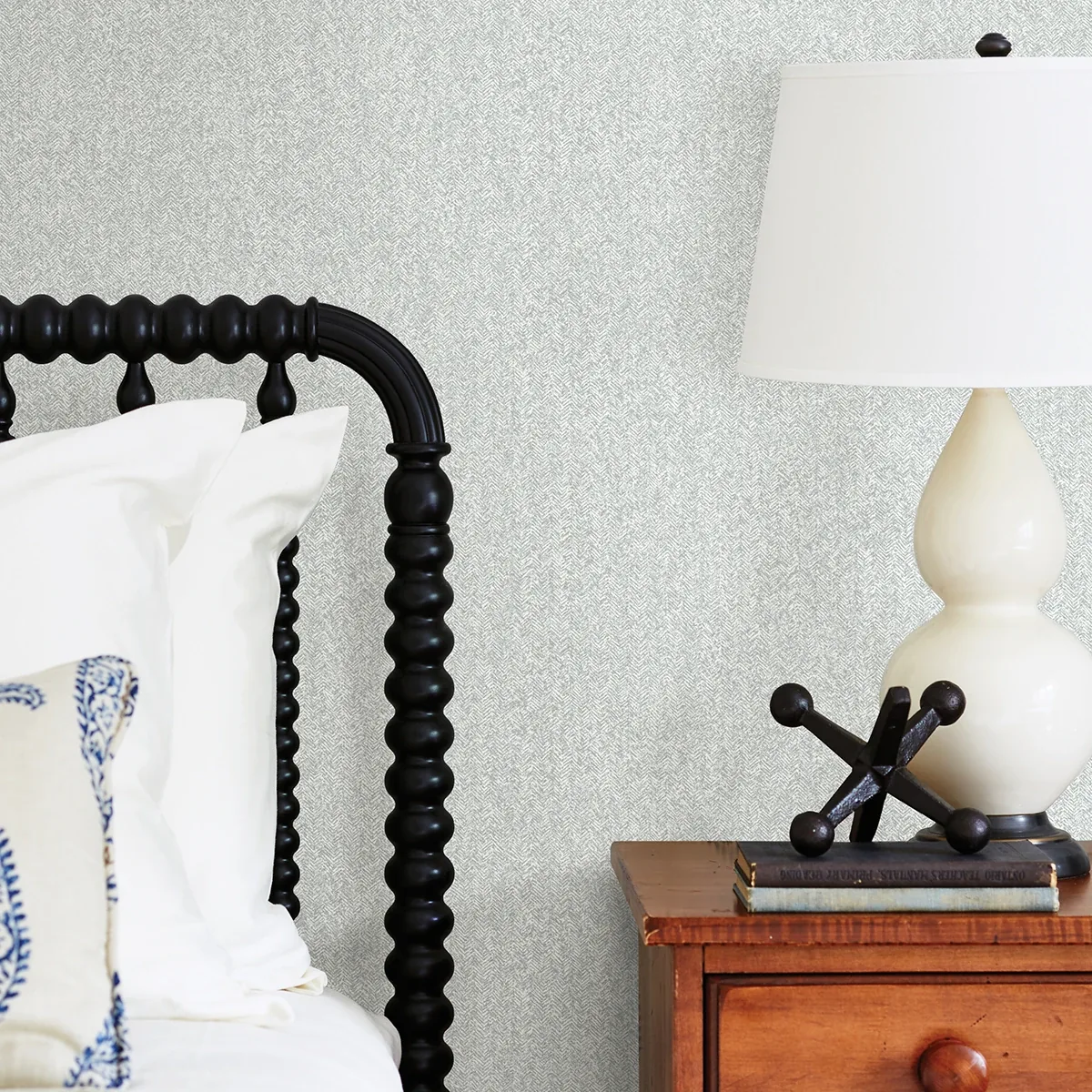 A-Street Prints Ashbee Light Grey Tweed Wallpaper - SKU 2970-26160