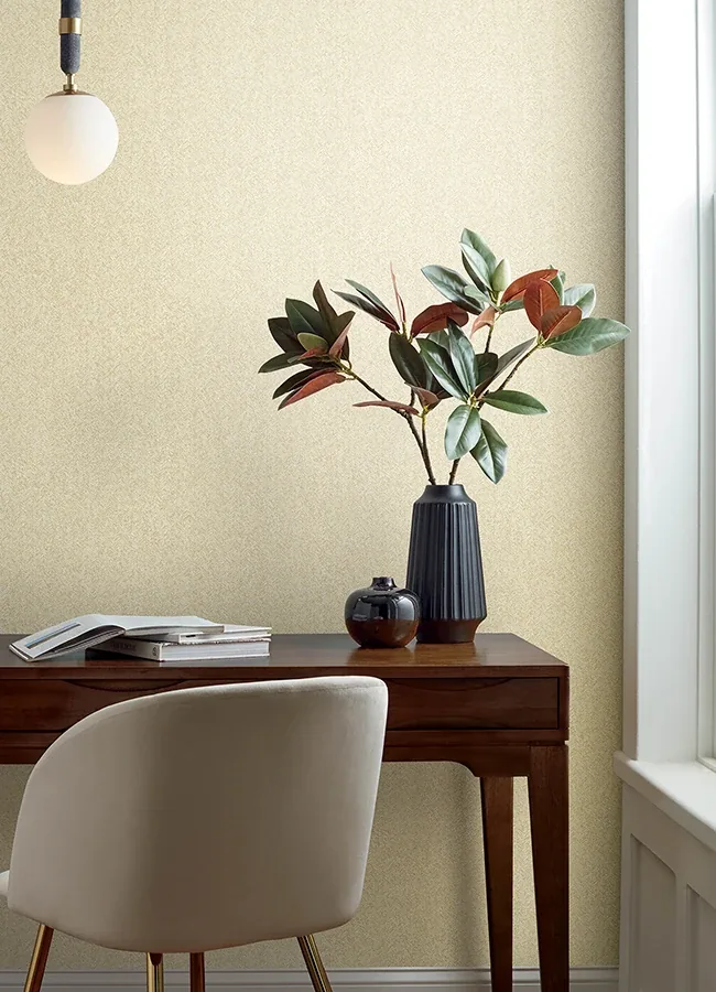 A-Street Prints Ashbee Yellow Faux Fabric Wallpaper | Wallpaper Twins A-Street Prints Ashbee Yellow Faux Fabric Wallpaper - SKU 4143-26162