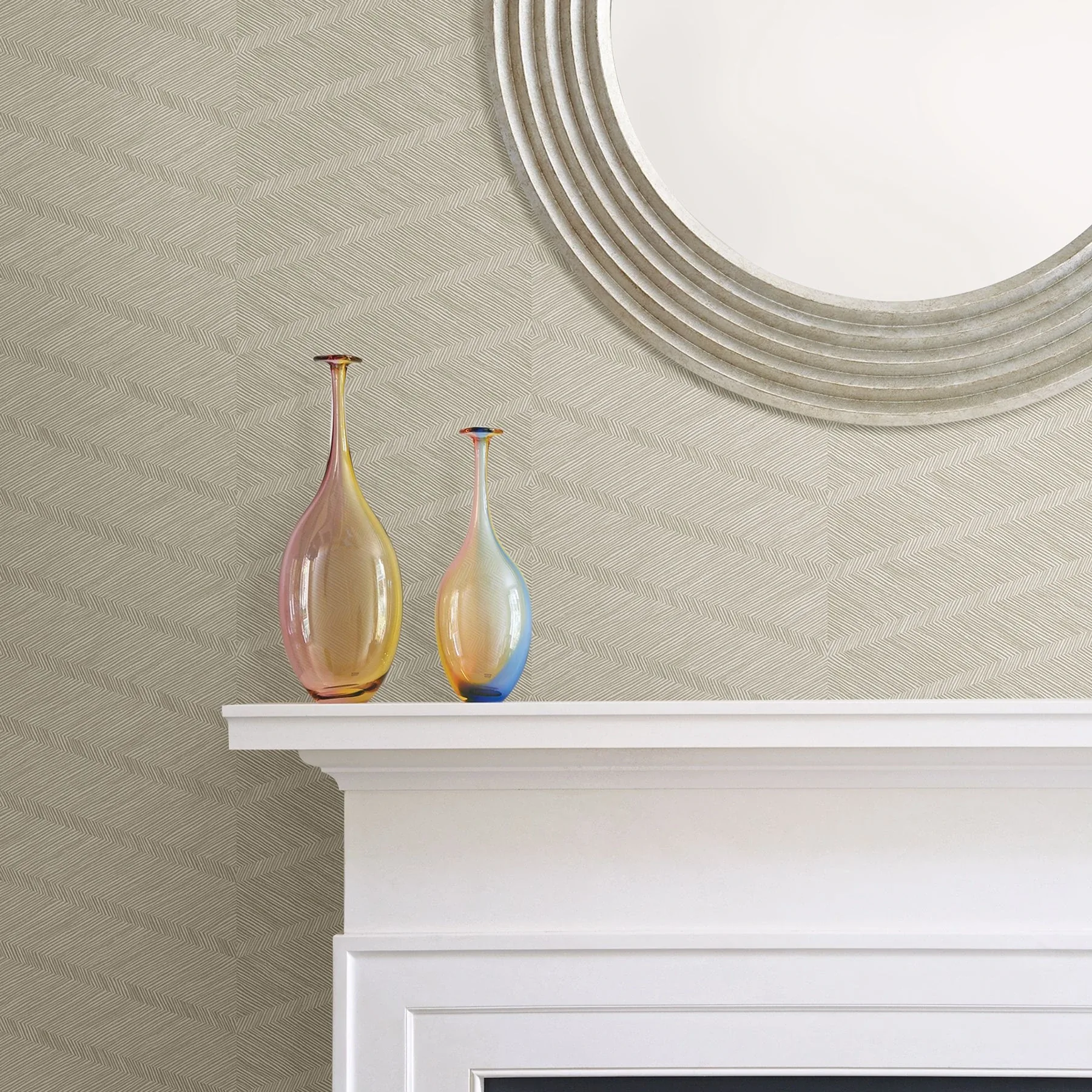 A-Street Prints Aspen Champagne Chevron Wallpaper | Wallpaper Twins A-Street Prints Aspen Champagne Chevron Wallpaper - SKU 2964-25918