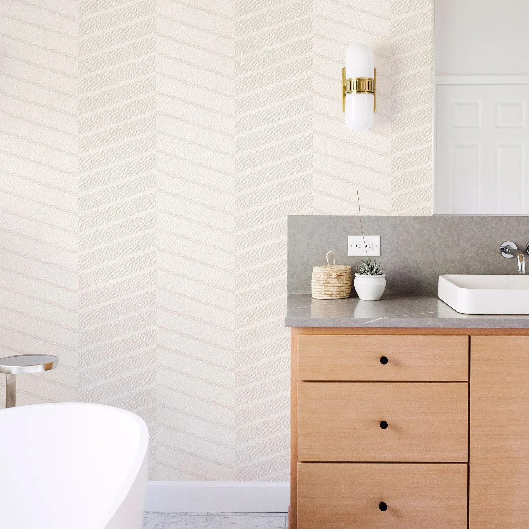 A-Street Prints Aspen White Chevron Wallpaper | Wallpaper Twins A-Street Prints Aspen White Chevron Wallpaper - SKU 2964-25919