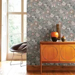 A-Street Prints Athena Grey Floral Wallpaper | Wallpaper Twins A-Street Prints Athena Grey Floral Wallpaper - SKU 2948-28002
