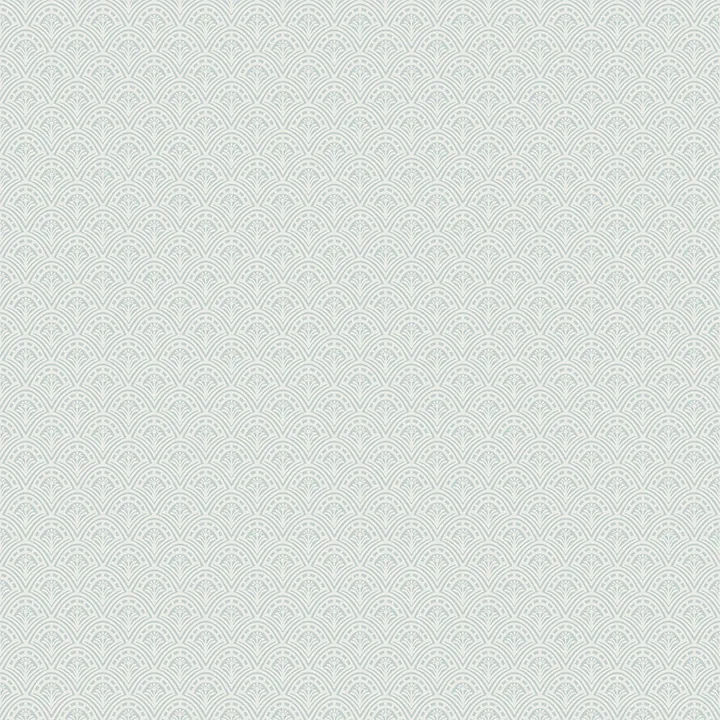 4080-15918 | Athena Light Blue Scalloped Botanical Wallpaper