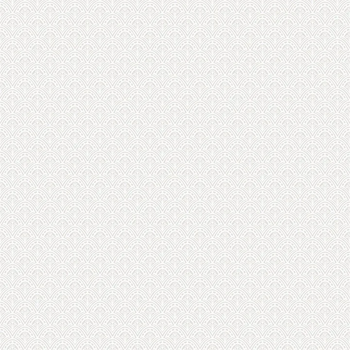 4080-15914 | Athena Light Grey Scalloped Botanical Wallpaper
