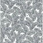 A-Street Prints Athina Grey Fern Wallpaper - SKU 2969-26035
