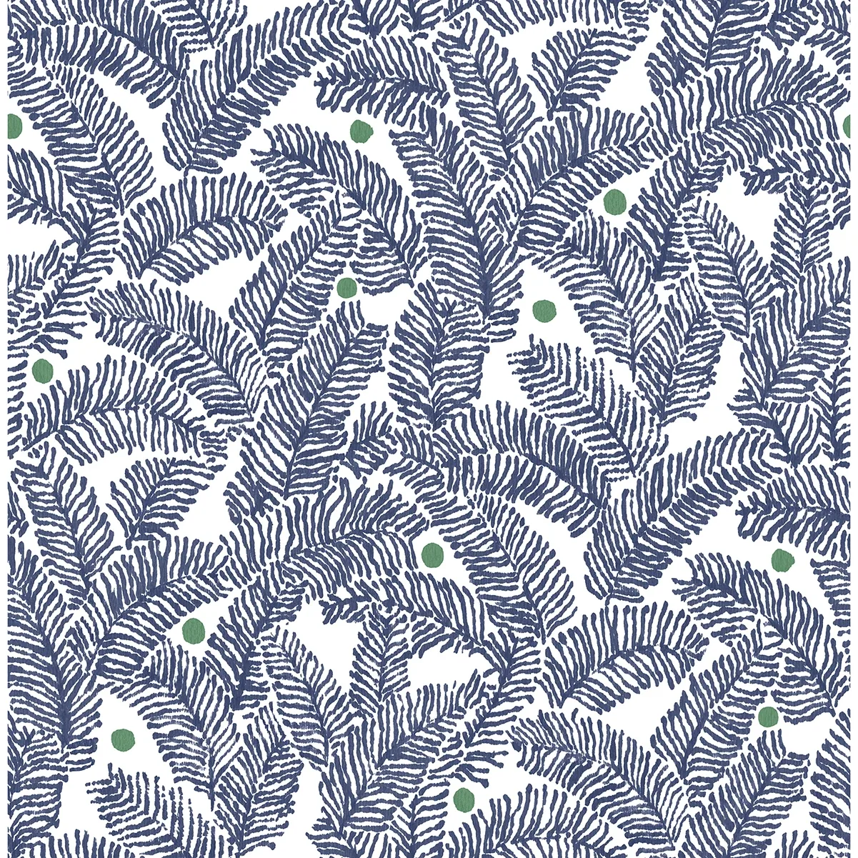 2969-26034 | Athina Navy Fern Wallpaper