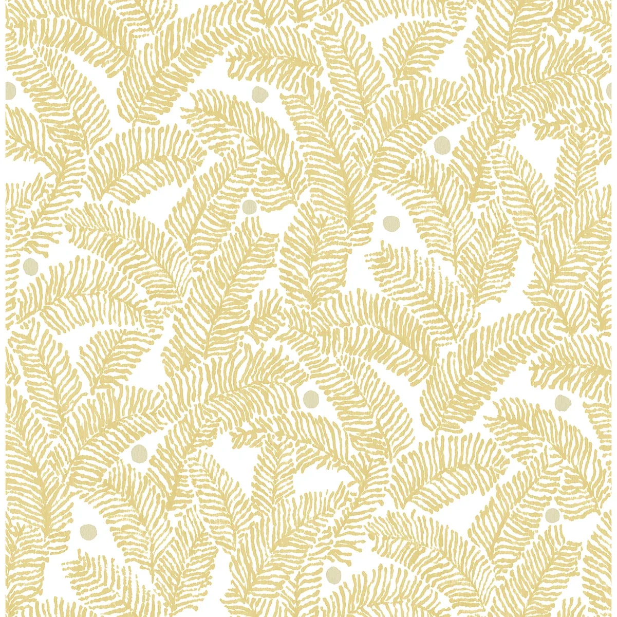 A-Street Prints Athina Yellow Fern Wallpaper - SKU 2969-26032