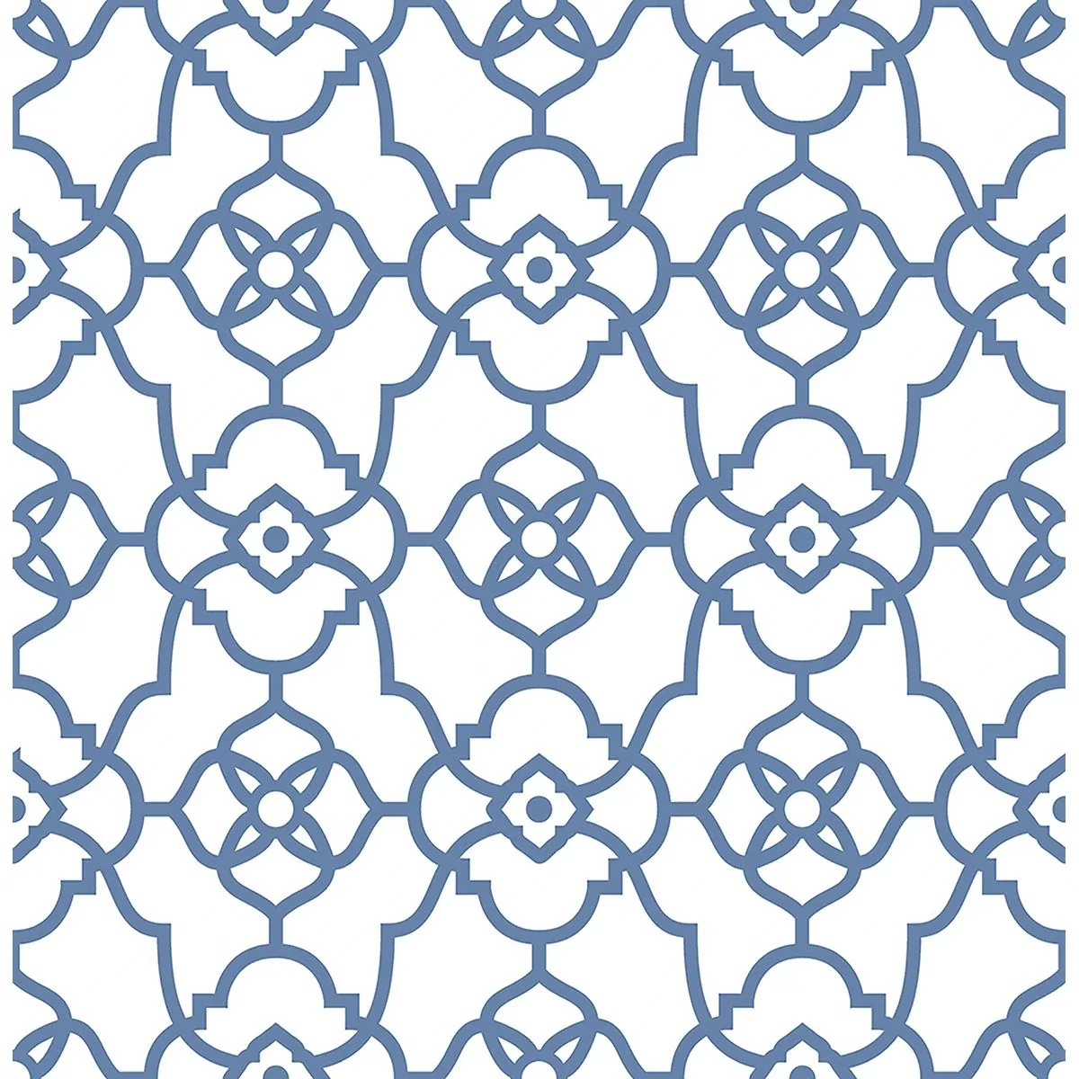 2702-22718 | Atrium Blue Trellis Wallpaper