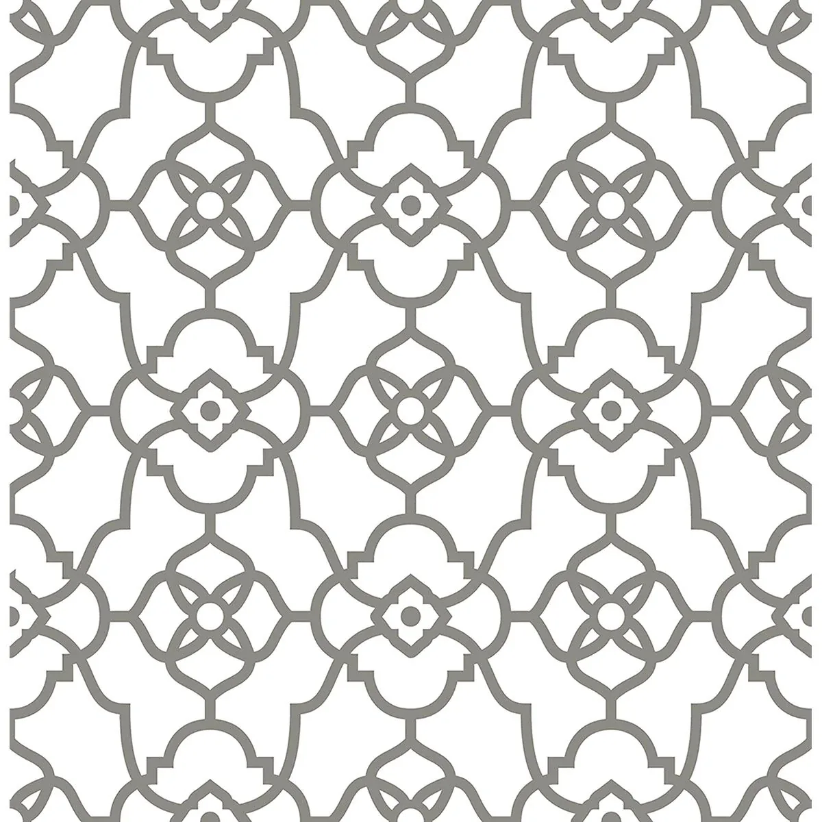 A-Street Prints Atrium Grey Trellis Wallpaper - SKU 2702-22720