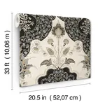 A-Street Prints Auden Black Floral Grandeur Wallpaper | Wallpaper Twins A-Street Prints Auden Black Floral Grandeur Wallpaper - SKU 4147-27389
