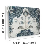 A-Street Prints Auden Dark Blue Floral Grandeur Wallpaper | Wallpaper Twins A-Street Prints Auden Dark Blue Floral Grandeur Wallpaper - SKU 4147-27392