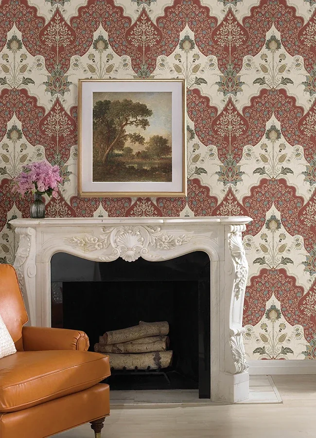 A-Street Prints Auden Ruby Floral Grandeur Wallpaper | Wallpaper Twins A-Street Prints Auden Ruby Floral Grandeur Wallpaper - SKU 4147-27390