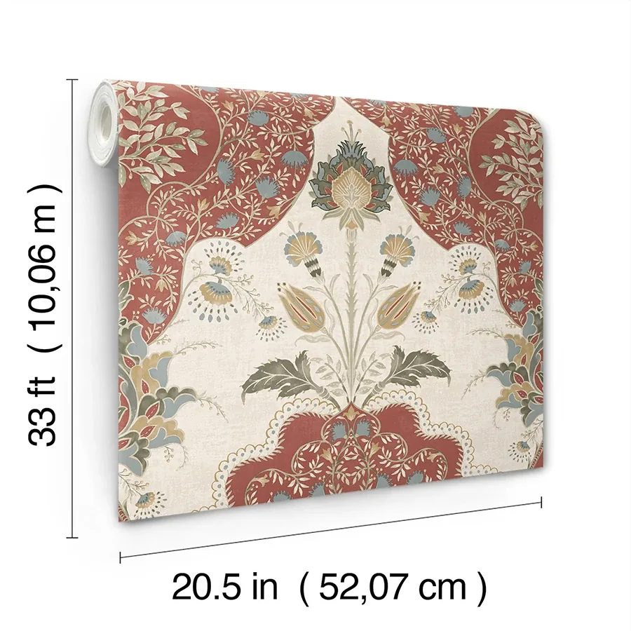 A-Street Prints Auden Ruby Floral Grandeur Wallpaper | Wallpaper Twins A-Street Prints Auden Ruby Floral Grandeur Wallpaper - SKU 4147-27390
