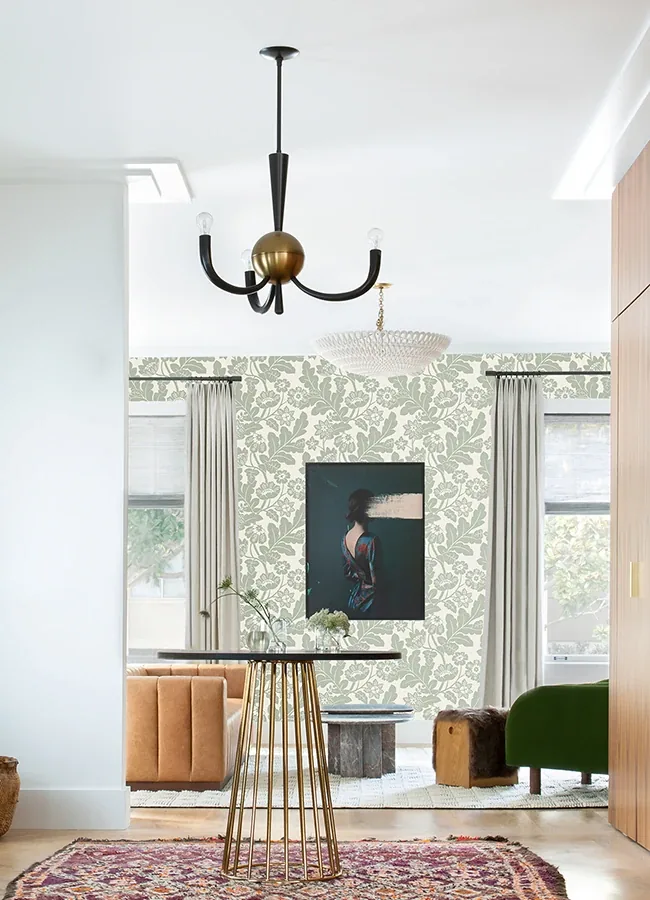 A-Street Prints Augusta Silver Flock Damask Wallpaper | Wallpaper Twins A-Street Prints Augusta Silver Flock Damask Wallpaper - SKU 4074-87378